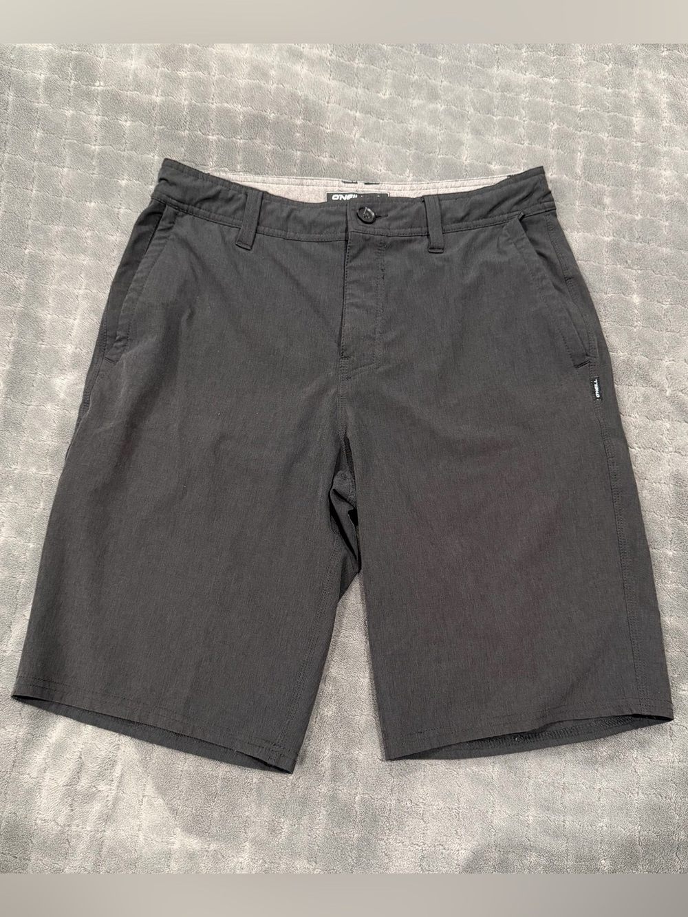 O'Neill Men's Charcoal Gray Flat Front Shorts